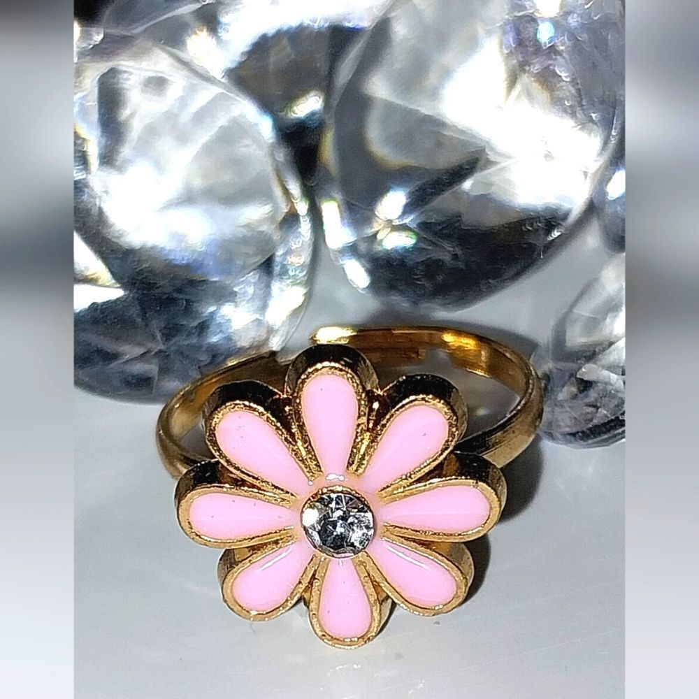 Super cute girls jeweled adjustable ring